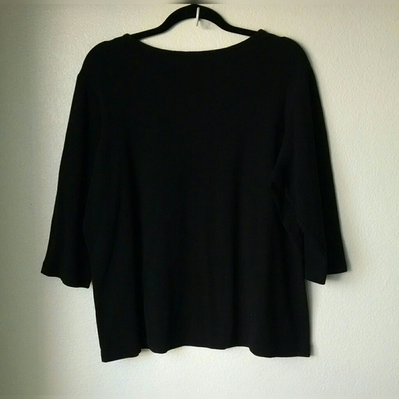 Avenue 14/16 Black Rhinestone 24K Tee - Picture 2 of 8